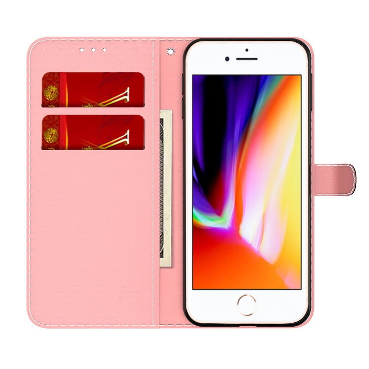 For iPhone SE 2022 / SE 2020 / 8 / 7 Watercolor Pattern Horizontal Flip Leather Case with Holder & Card Slot & Wallet