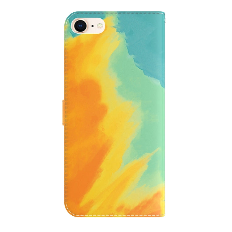 For iPhone SE 2022 / SE 2020 / 8 / 7 Watercolor Pattern Horizontal Flip Leather Case with Holder & Card Slot & Wallet