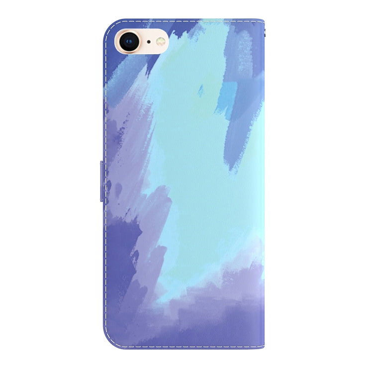 For iPhone SE 2022 / SE 2020 / 8 / 7 Watercolor Pattern Horizontal Flip Leather Case with Holder & Card Slot & Wallet