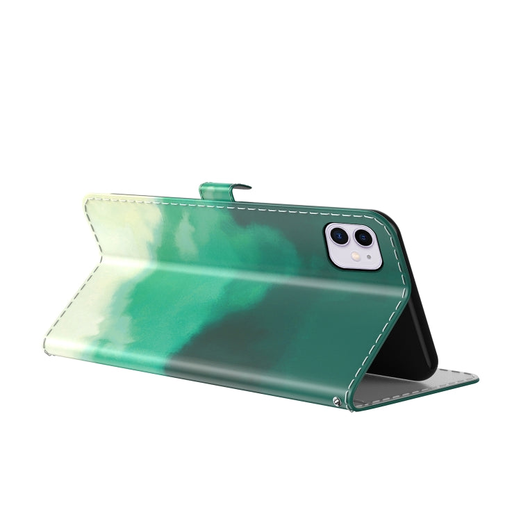 Watercolor Pattern Horizontal Flip Leather Case with Holder & Card Slot & Wallet For iPhone 11