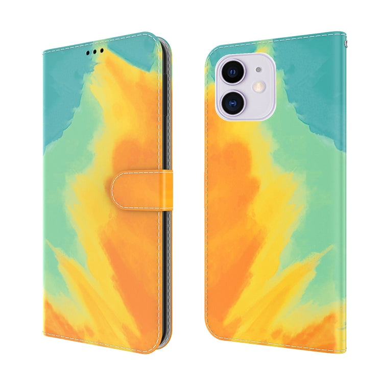 Watercolor Pattern Horizontal Flip Leather Case with Holder & Card Slot & Wallet For iPhone 11