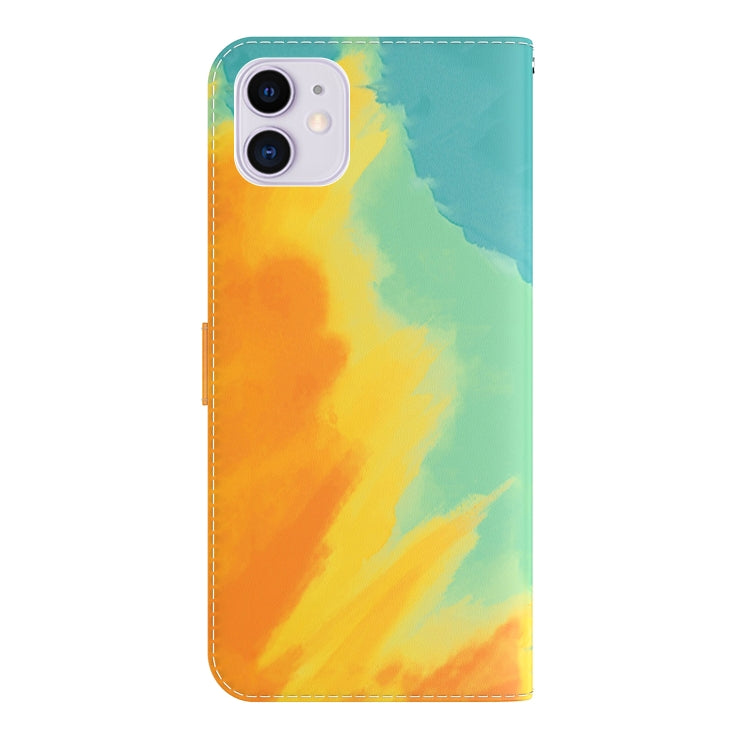 Watercolor Pattern Horizontal Flip Leather Case with Holder & Card Slot & Wallet For iPhone 11
