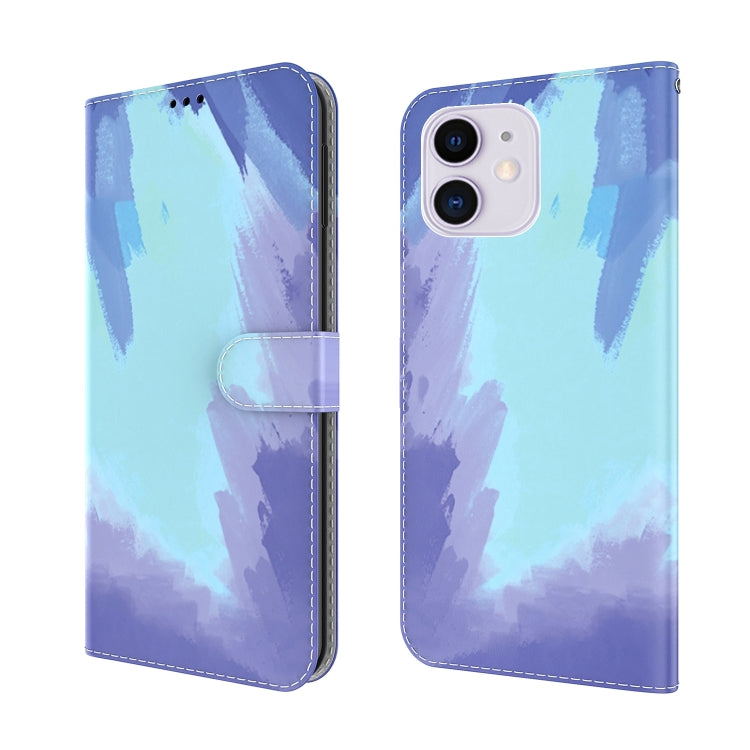 Watercolor Pattern Horizontal Flip Leather Case with Holder & Card Slot & Wallet For iPhone 11