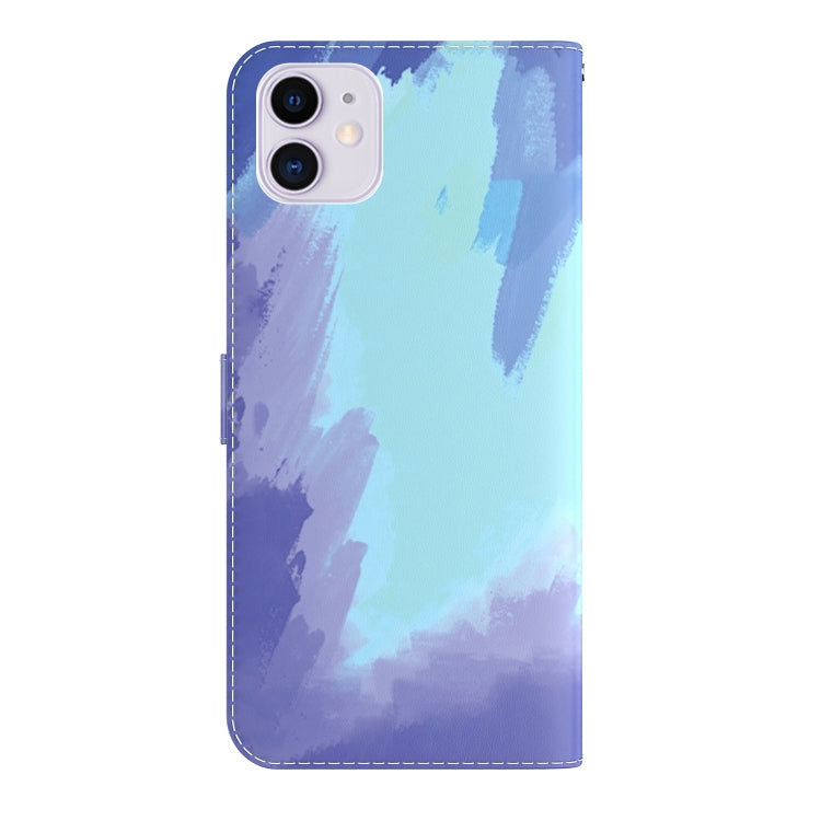 Watercolor Pattern Horizontal Flip Leather Case with Holder & Card Slot & Wallet For iPhone 11