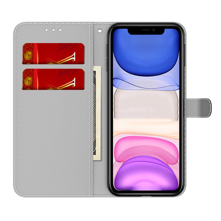 Watercolor Pattern Horizontal Flip Leather Case with Holder & Card Slot & Wallet For iPhone 11