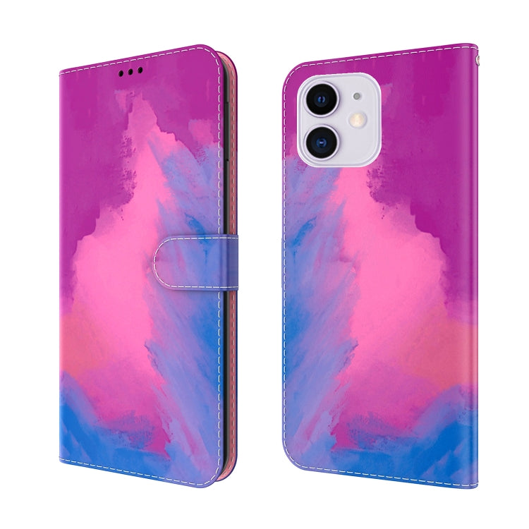 Watercolor Pattern Horizontal Flip Leather Case with Holder & Card Slot & Wallet For iPhone 11