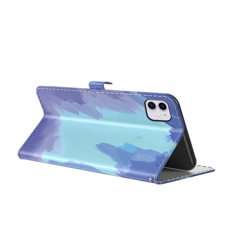 For iPhone 12 mini Watercolor Pattern Horizontal Flip Leather Case with Holder & Card Slot & Wallet