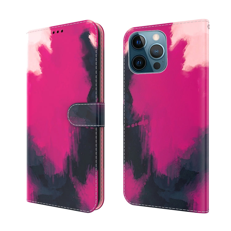 For iPhone 12 Pro Max Watercolor Pattern Horizontal Flip Leather Case with Holder & Card Slot & Wallet