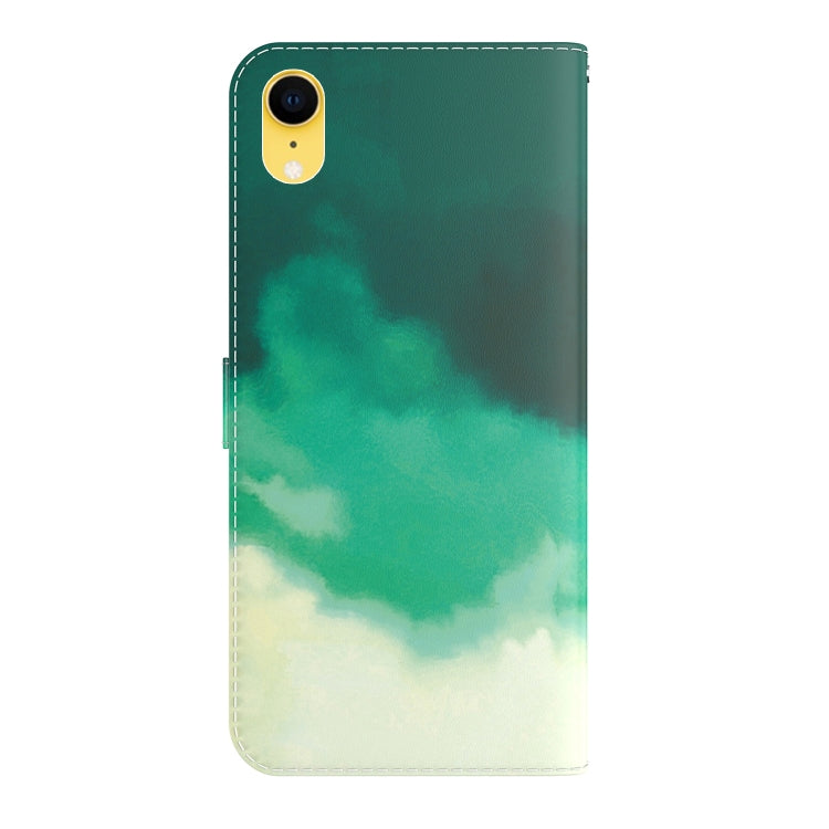 For iPhone XR Watercolor Pattern Horizontal Flip Leather Case with Holder & Card Slot & Wallet