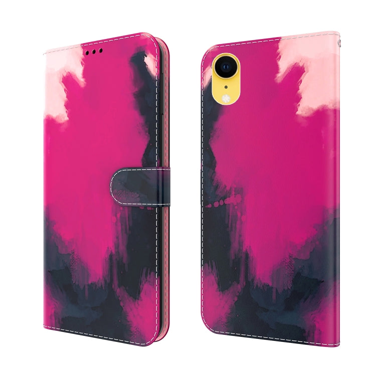 For iPhone XR Watercolor Pattern Horizontal Flip Leather Case with Holder & Card Slot & Wallet