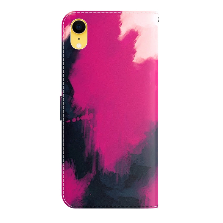 For iPhone XR Watercolor Pattern Horizontal Flip Leather Case with Holder & Card Slot & Wallet