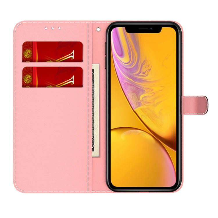 For iPhone XR Watercolor Pattern Horizontal Flip Leather Case with Holder & Card Slot & Wallet