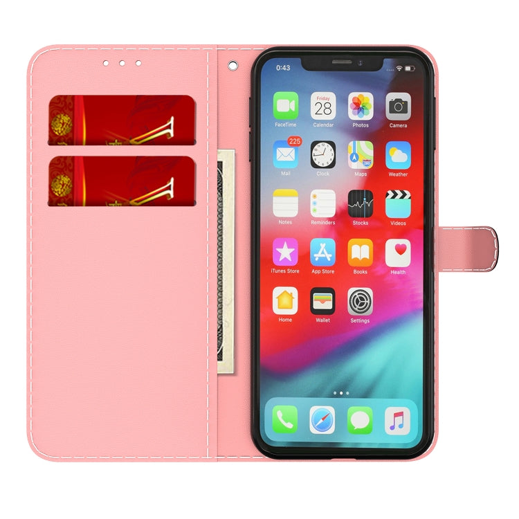 For iPhone XS Max Watercolor Pattern Horizontal Flip Leather Case with Holder & Card Slot & Wallet