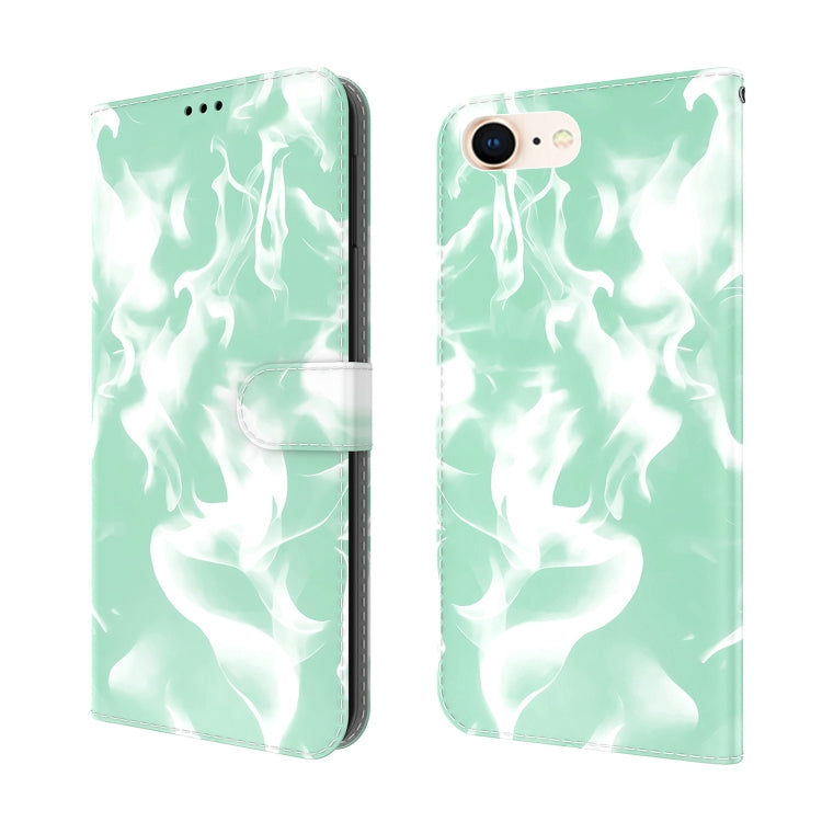 For iPhone SE 2022 / SE 2020 / 8 / 7 Cloud Fog Pattern Horizontal Flip Leather Case with Holder & Card Slot & Wallet