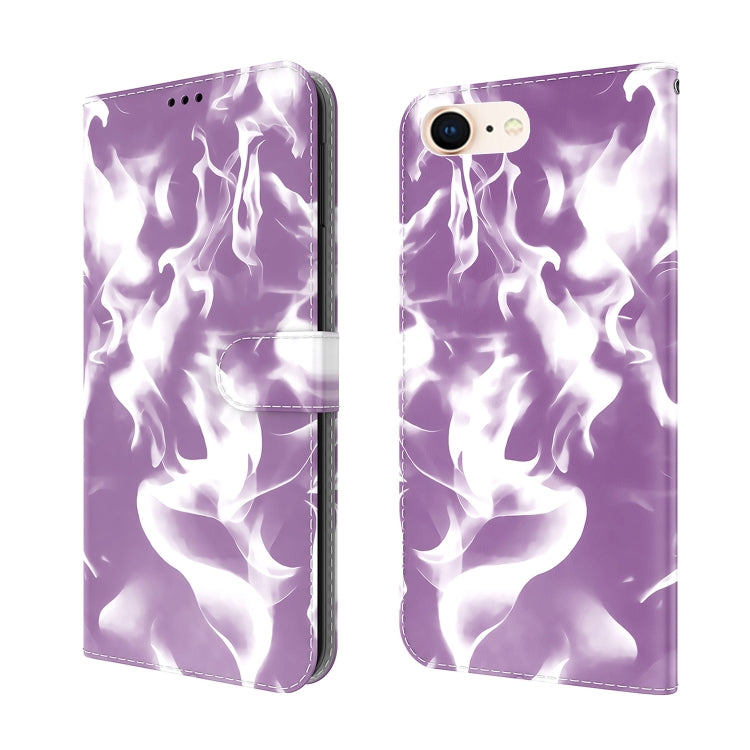 For iPhone SE 2022 / SE 2020 / 8 / 7 Cloud Fog Pattern Horizontal Flip Leather Case with Holder & Card Slot & Wallet