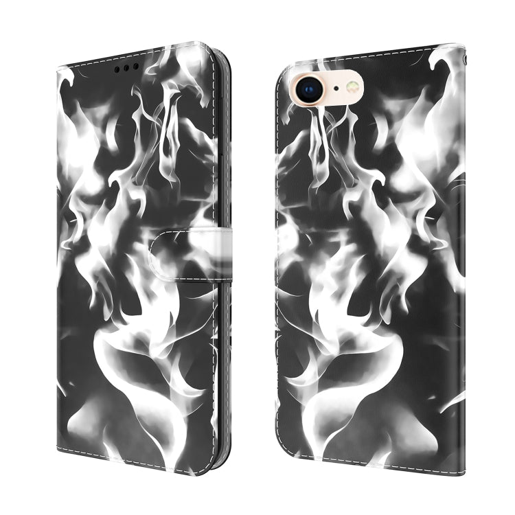 For iPhone SE 2022 / SE 2020 / 8 / 7 Cloud Fog Pattern Horizontal Flip Leather Case with Holder & Card Slot & Wallet