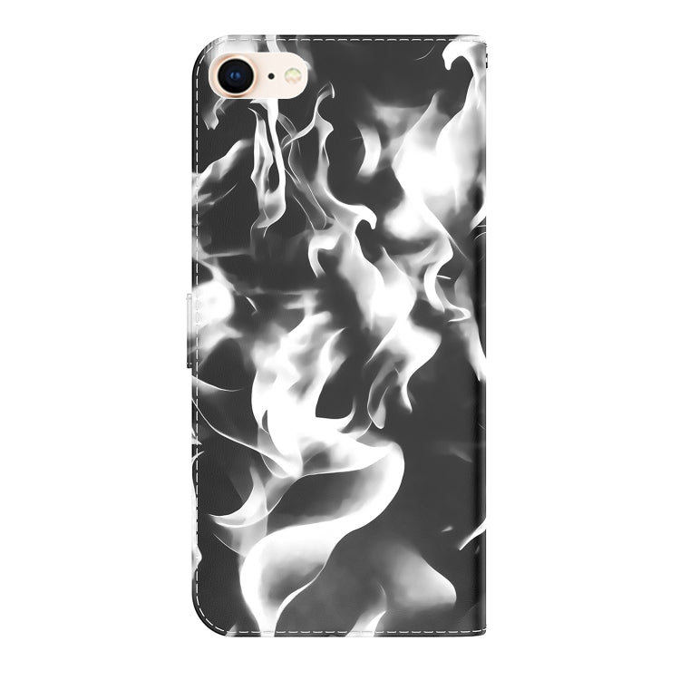 For iPhone SE 2022 / SE 2020 / 8 / 7 Cloud Fog Pattern Horizontal Flip Leather Case with Holder & Card Slot & Wallet