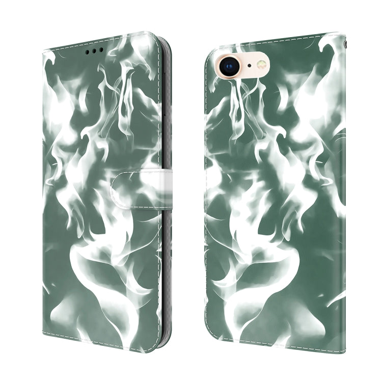 For iPhone SE 2022 / SE 2020 / 8 / 7 Cloud Fog Pattern Horizontal Flip Leather Case with Holder & Card Slot & Wallet