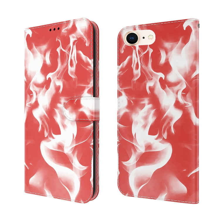For iPhone SE 2022 / SE 2020 / 8 / 7 Cloud Fog Pattern Horizontal Flip Leather Case with Holder & Card Slot & Wallet