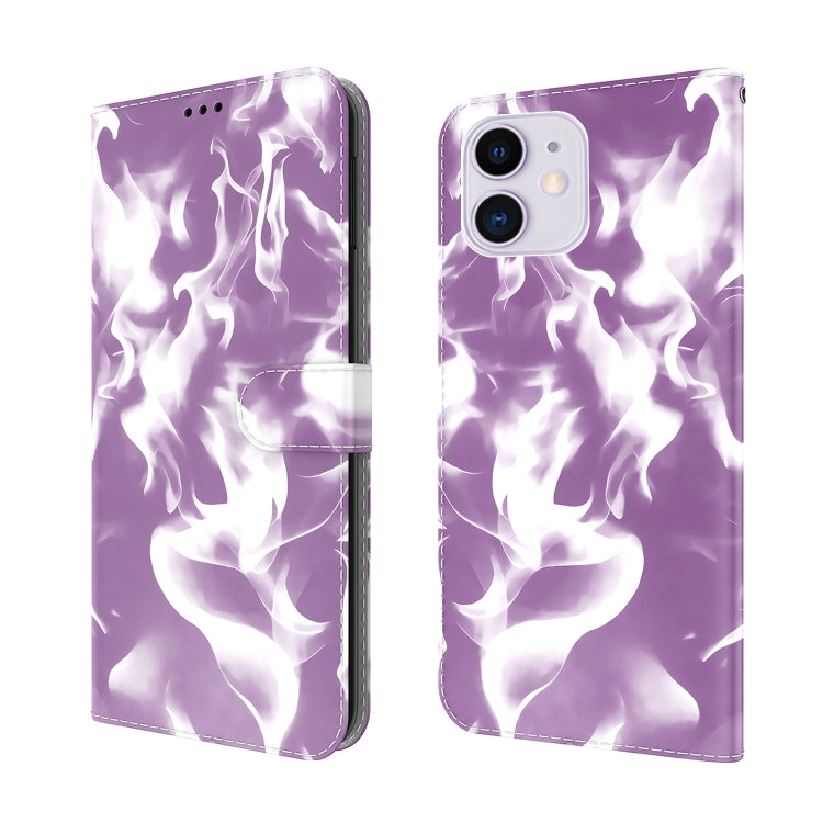 For iPhone 12 / 12 Pro Cloud Fog Pattern Horizontal Flip Leather Case with Holder & Card Slot & Wallet