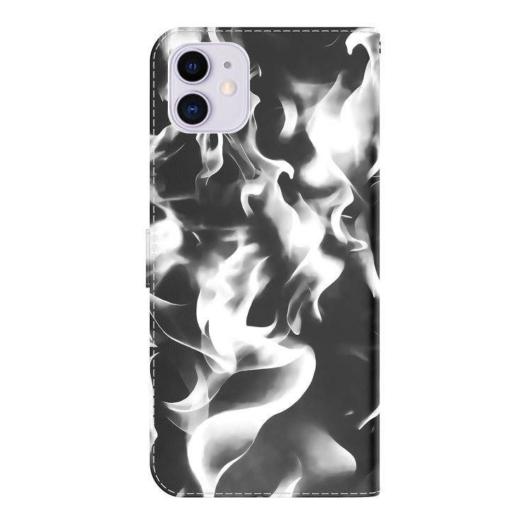 For iPhone 12 / 12 Pro Cloud Fog Pattern Horizontal Flip Leather Case with Holder & Card Slot & Wallet