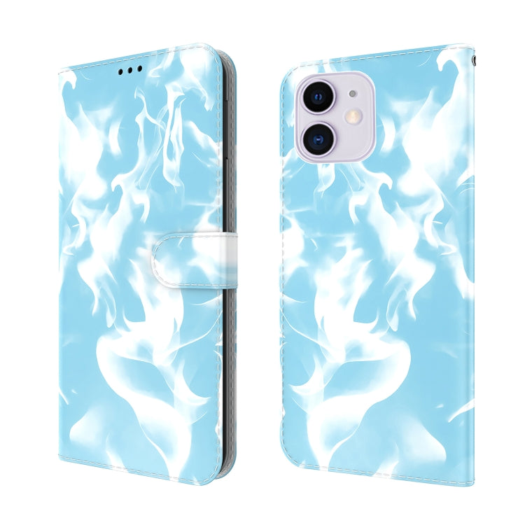 For iPhone 12 / 12 Pro Cloud Fog Pattern Horizontal Flip Leather Case with Holder & Card Slot & Wallet