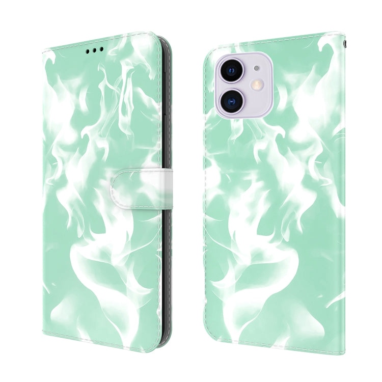 For iPhone 12 mini Cloud Fog Pattern Horizontal Flip Leather Case with Holder & Card Slot & Wallet
