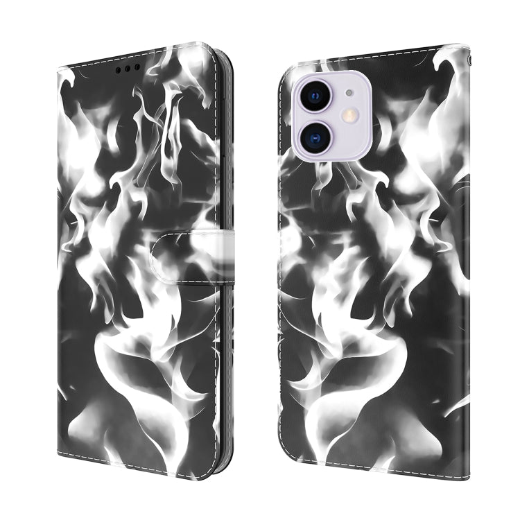 For iPhone 12 mini Cloud Fog Pattern Horizontal Flip Leather Case with Holder & Card Slot & Wallet