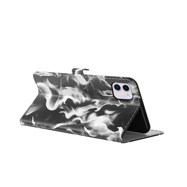 For iPhone 12 mini Cloud Fog Pattern Horizontal Flip Leather Case with Holder & Card Slot & Wallet