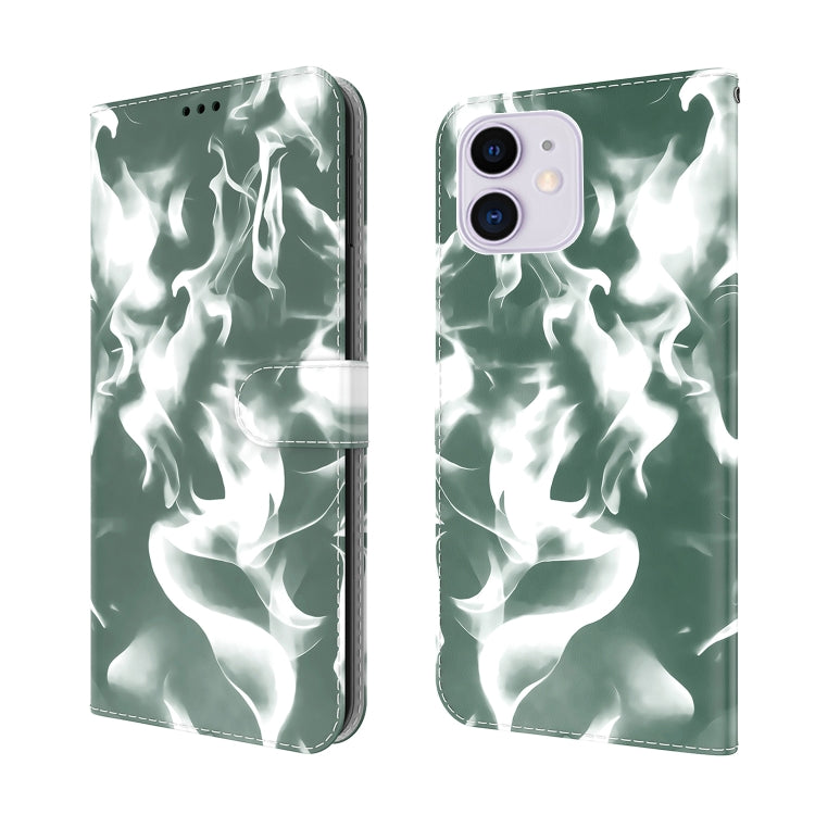 For iPhone 12 mini Cloud Fog Pattern Horizontal Flip Leather Case with Holder & Card Slot & Wallet