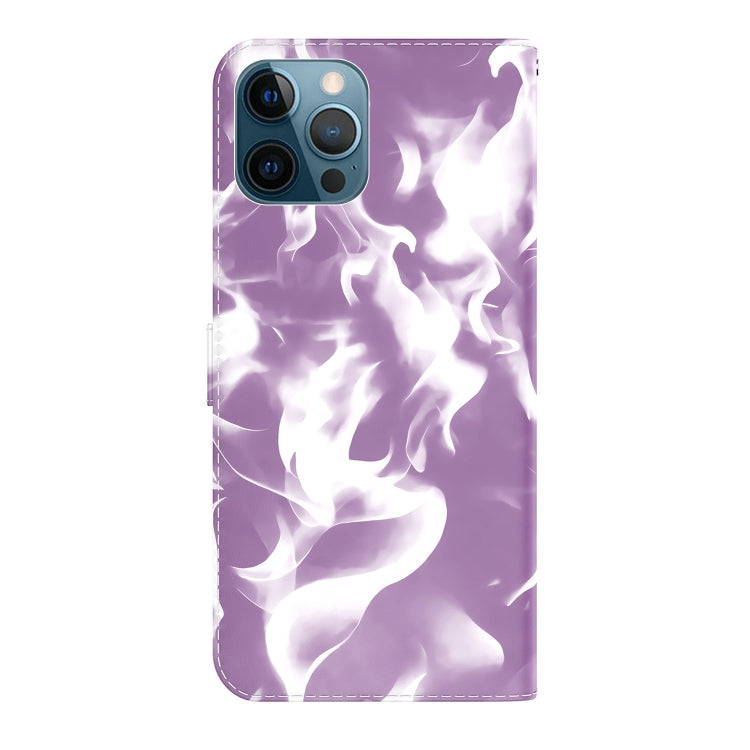 For iPhone 12 Pro Max Cloud Fog Pattern Horizontal Flip Leather Case with Holder & Card Slot & Wallet