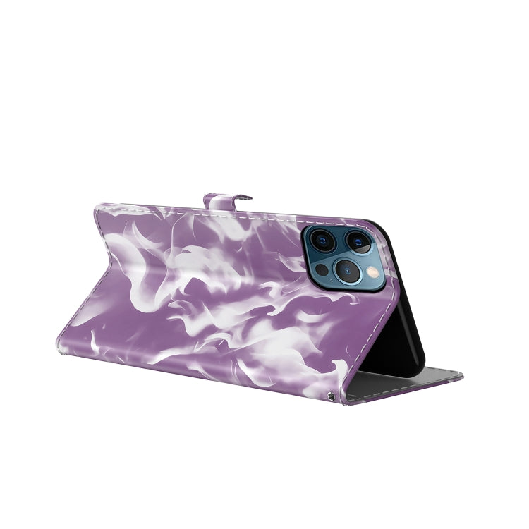 For iPhone 12 Pro Max Cloud Fog Pattern Horizontal Flip Leather Case with Holder & Card Slot & Wallet