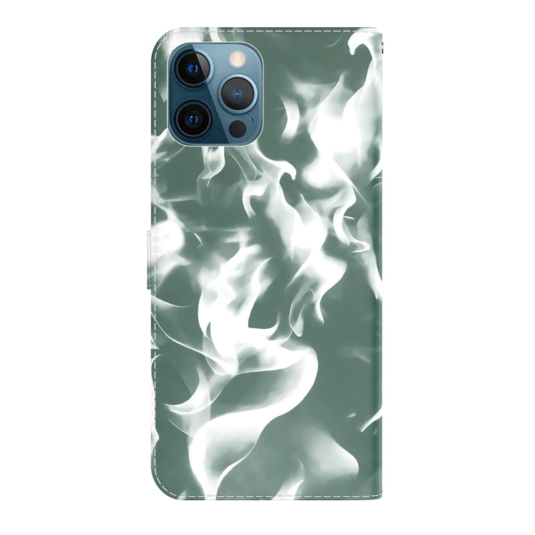 For iPhone 12 Pro Max Cloud Fog Pattern Horizontal Flip Leather Case with Holder & Card Slot & Wallet