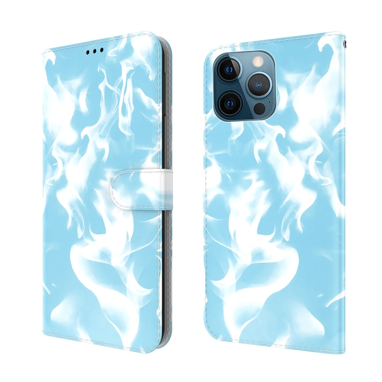 For iPhone 12 Pro Max Cloud Fog Pattern Horizontal Flip Leather Case with Holder & Card Slot & Wallet