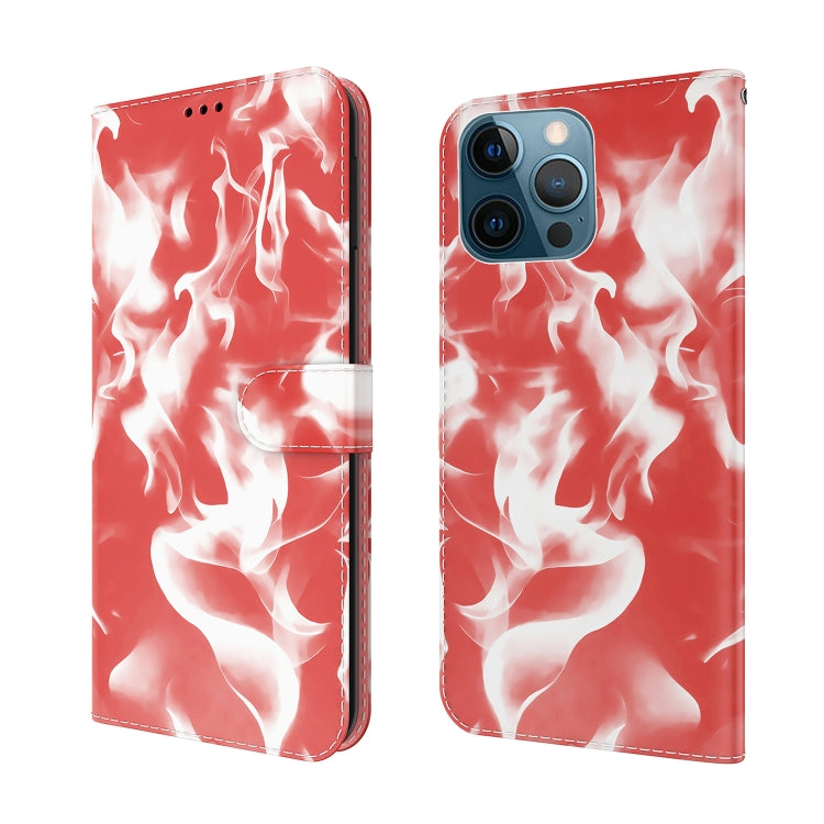 For iPhone 12 Pro Max Cloud Fog Pattern Horizontal Flip Leather Case with Holder & Card Slot & Wallet