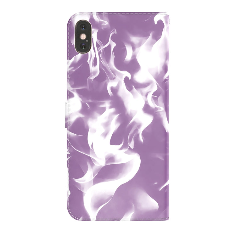 For iPhone XS Max Cloud Fog Pattern Horizontal Flip Leather Case with Holder & Card Slot & Wallet