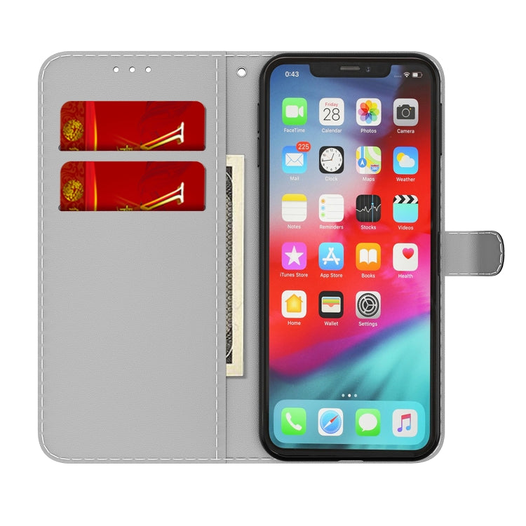 For iPhone XS Max Cloud Fog Pattern Horizontal Flip Leather Case with Holder & Card Slot & Wallet