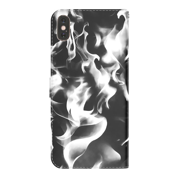 For iPhone XS Max Cloud Fog Pattern Horizontal Flip Leather Case with Holder & Card Slot & Wallet