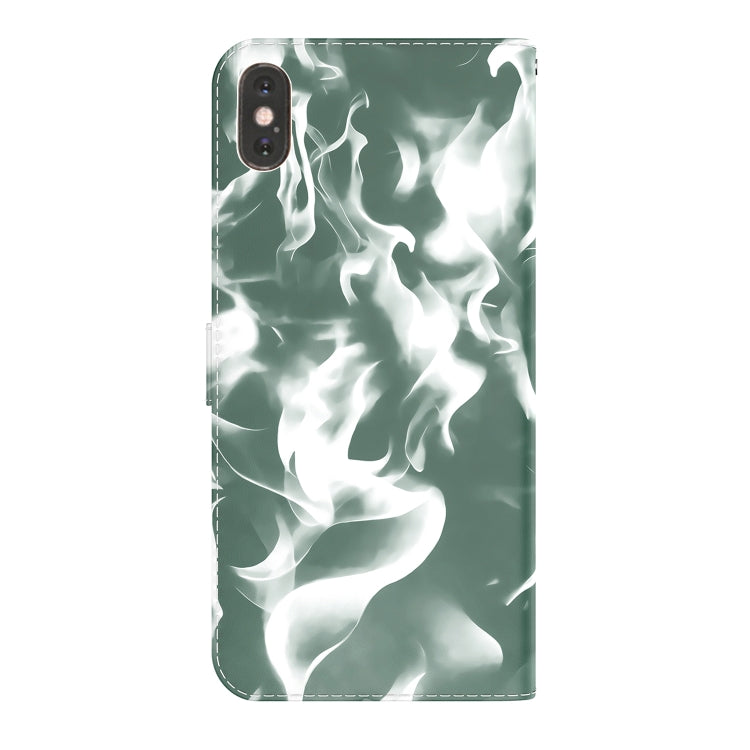 For iPhone XS Max Cloud Fog Pattern Horizontal Flip Leather Case with Holder & Card Slot & Wallet