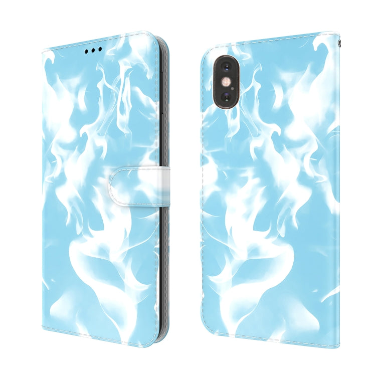 For iPhone XS Max Cloud Fog Pattern Horizontal Flip Leather Case with Holder & Card Slot & Wallet