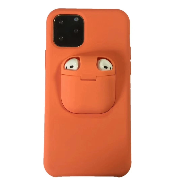 For iPhone 11 Liquid Silicone Shockproof Protective Case with Apple AirPods Case