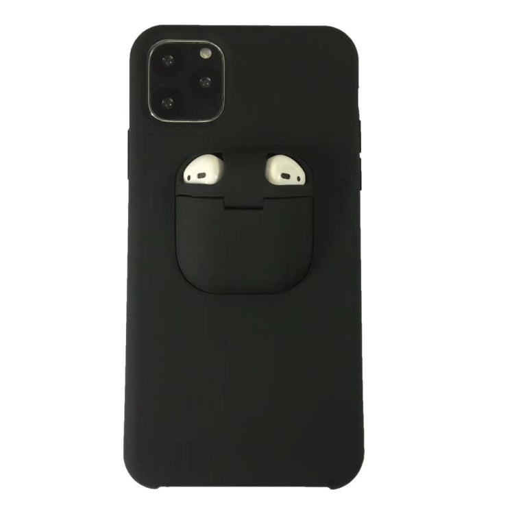 For iPhone 11 Liquid Silicone Shockproof Protective Case with Apple AirPods Case