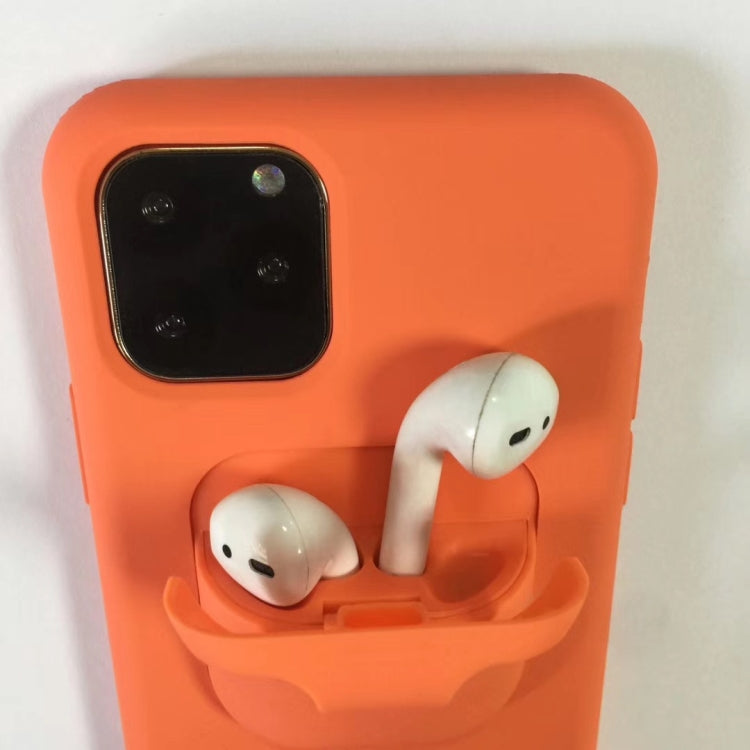 For iPhone 11 Liquid Silicone Shockproof Protective Case with Apple AirPods Case