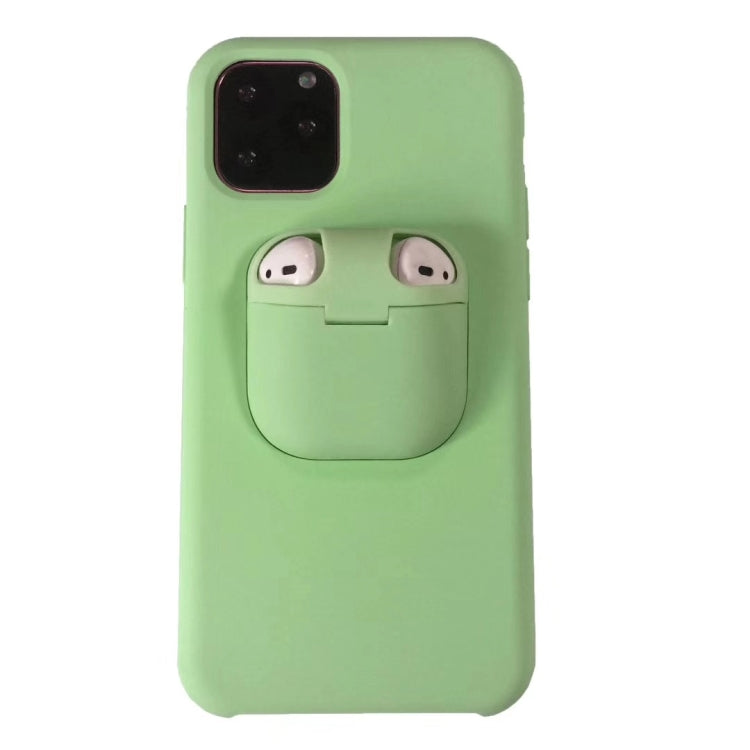 For iPhone 11 Liquid Silicone Shockproof Protective Case with Apple AirPods Case