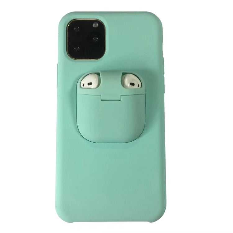For iPhone 11 Liquid Silicone Shockproof Protective Case with Apple AirPods Case