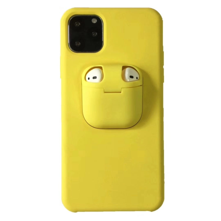 For iPhone 11 Pro Liquid Silicone Shockproof Protective Case with Apple AirPods Case