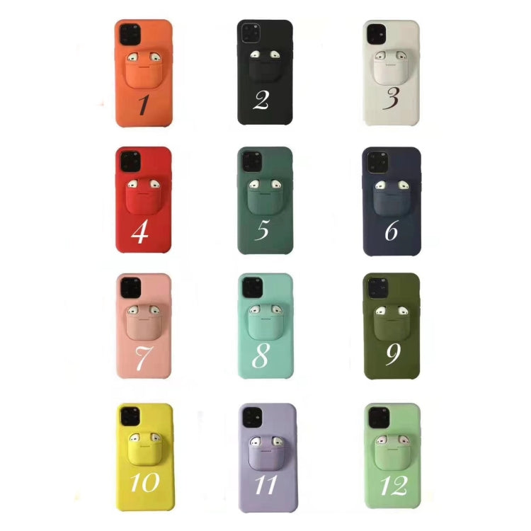 For iPhone 11 Pro Liquid Silicone Shockproof Protective Case with Apple AirPods Case