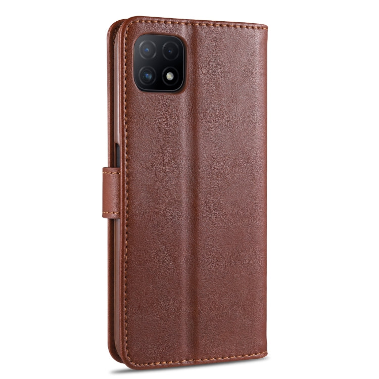 For OPPO A53 5G AZNS Sheepskin Texture Horizontal Flip Leather Case with Holder & Card Slots & Wallet