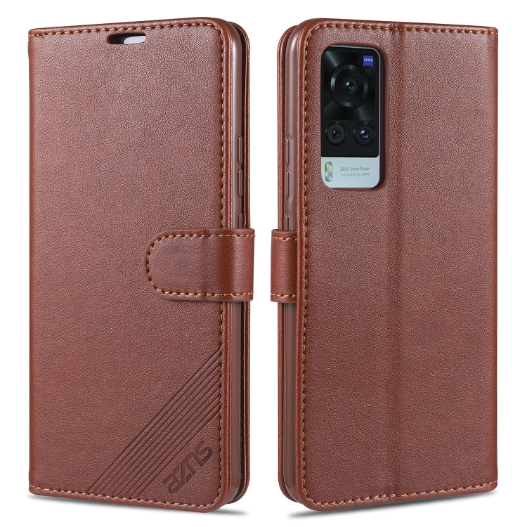 For Vivo X60 AZNS Sheepskin Texture Horizontal Flip Leather Case with Holder & Card Slots & Wallet
