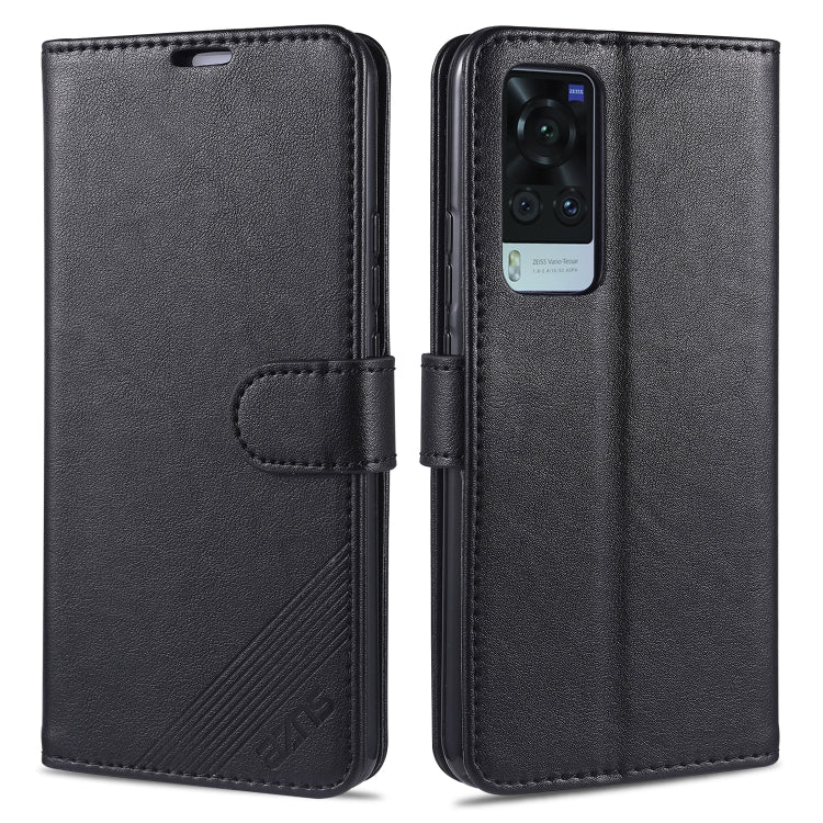 For Vivo X60 Pro AZNS Sheepskin Texture Horizontal Flip Leather Case with Holder & Card Slots & Wallet